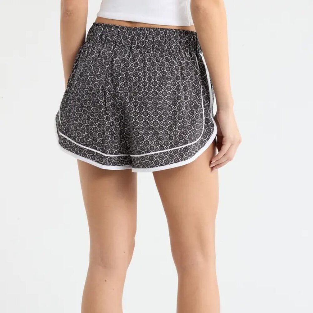 Free People Varsity Blues Print Athletic Shorts in Blue Sea - Picture 4 of 7